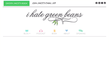 Tablet Screenshot of ihategreenbeans.com